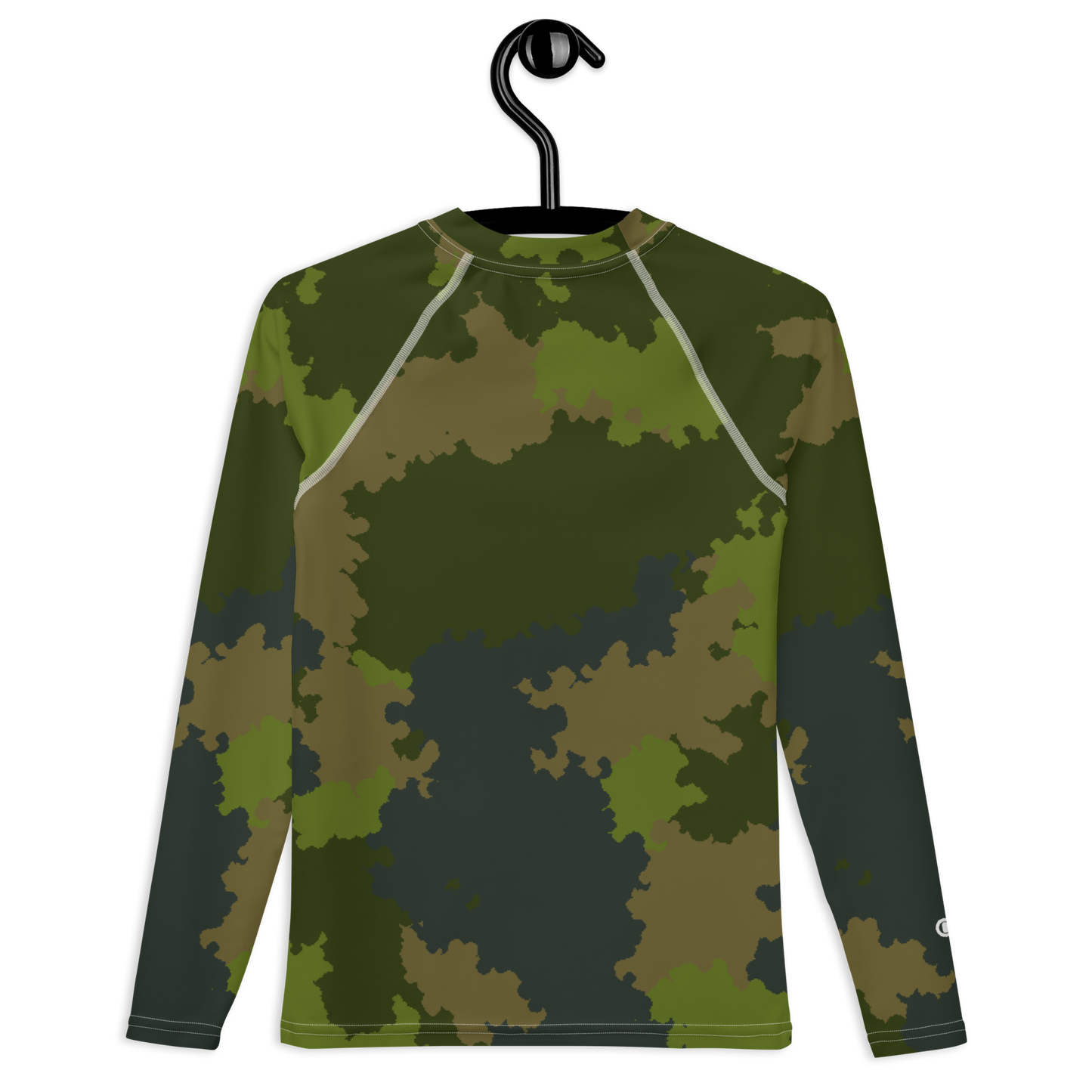 Michigan Upper Peninsula Rash Guard (w/ UP Outline) | Youth - Woodland Camo