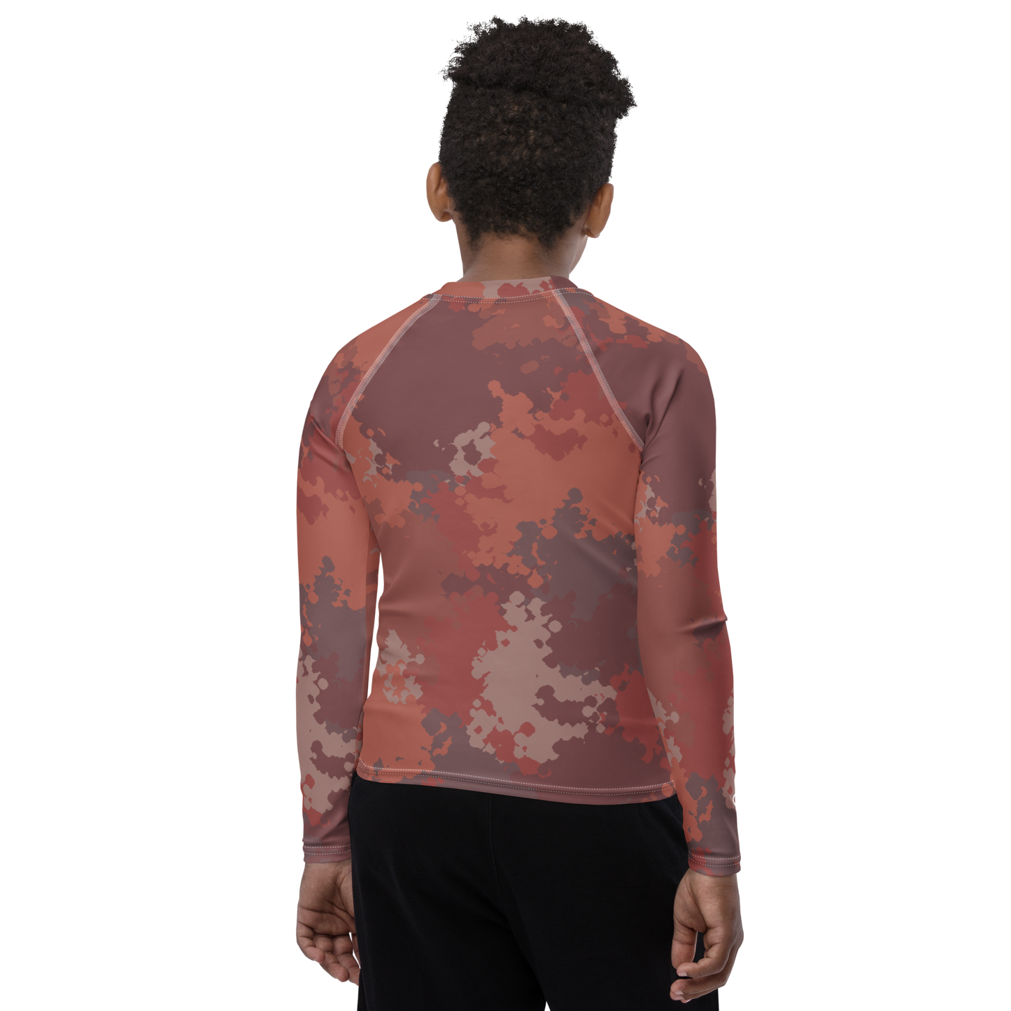 Michigan Upper Peninsula Rash Guard (w/ UP Outline) | Youth - Ore Dock Red