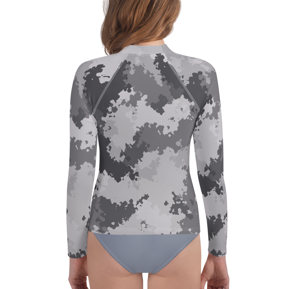 Michigan Upper Peninsula Rash Guard (w/ UP Outline) | Youth - Iron Ore Camo