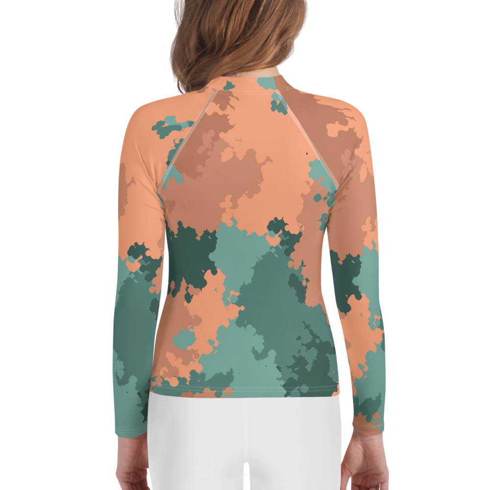 Michigan Upper Peninsula Rash Guard (w/ UP Outline) | Youth - Copper Country Camo