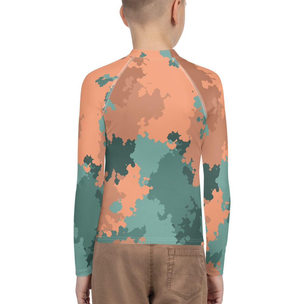 Michigan Upper Peninsula Rash Guard (w/ UP Outline) | Youth - Copper Country Camo