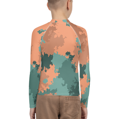 Michigan Upper Peninsula Rash Guard (w/ UP Outline) | Youth - Copper Country Camo