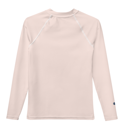 Michigan Upper Peninsula Rash Guard (w/ UP Outline) | Youth - Champagne Pink