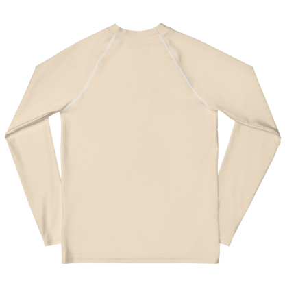 Michigan Upper Peninsula Rash Guard (w/ UP Outline) | Youth - Champagne White