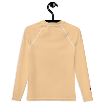 Michigan Upper Peninsula Rash Guard (w/ UP Outline) | Youth - Pale Apricot