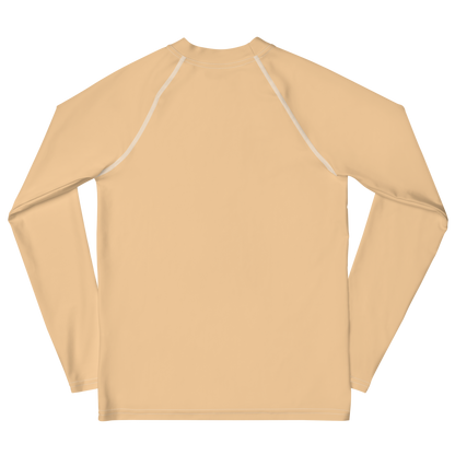 Michigan Upper Peninsula Rash Guard (w/ UP Outline) | Youth - Pale Apricot