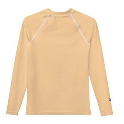 Michigan Upper Peninsula Rash Guard (w/ UP Outline) | Youth - Pale Apricot