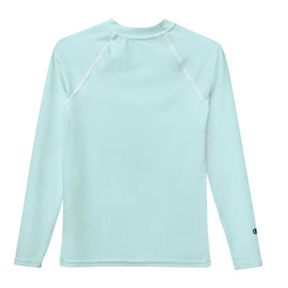 Michigan Upper Peninsula Rash Guard (w/ UP Outline) | Youth - Cyan