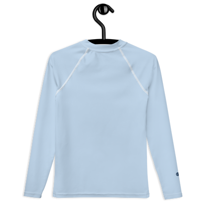 Michigan Upper Peninsula Rash Guard (w/ UP Outline) | Youth - Light Blue