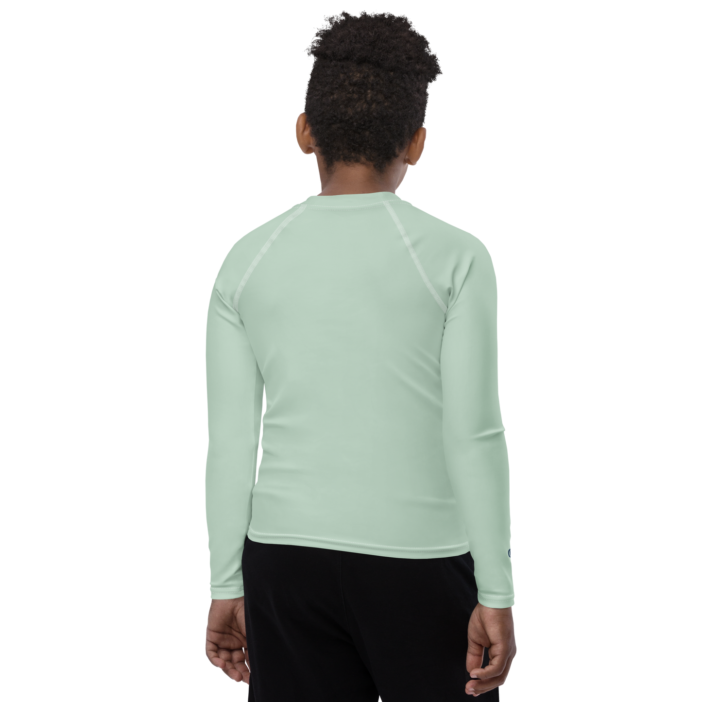 Michigan Upper Peninsula Rash Guard (w/ UP Outline) | Youth - Sea Green