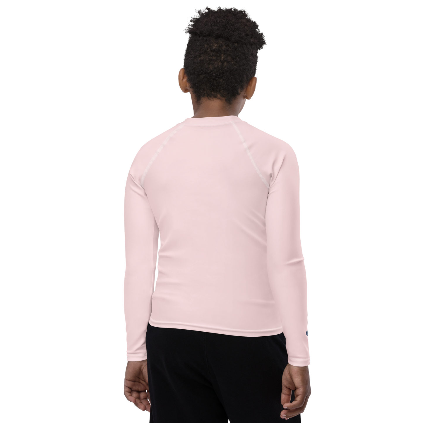 Michigan Upper Peninsula Rash Guard (w/ UP Outline) | Youth - Pale Pink