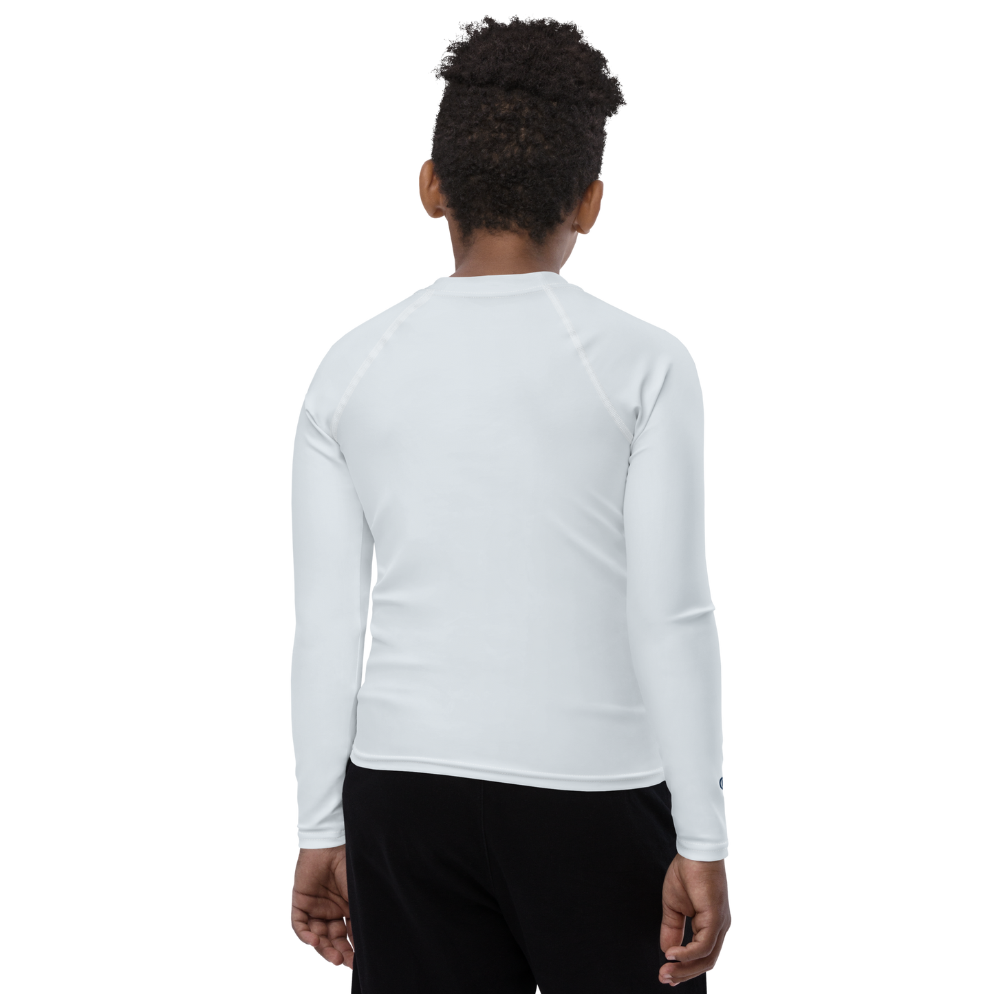 Michigan Upper Peninsula Rash Guard (w/ UP Outline) | Youth - Gossy White