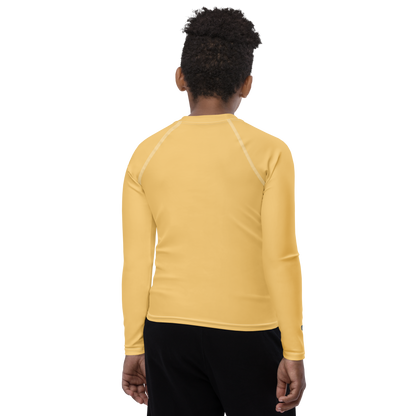 Michigan Upper Peninsula Rash Guard (w/ UP Outline) | Youth - Citrine