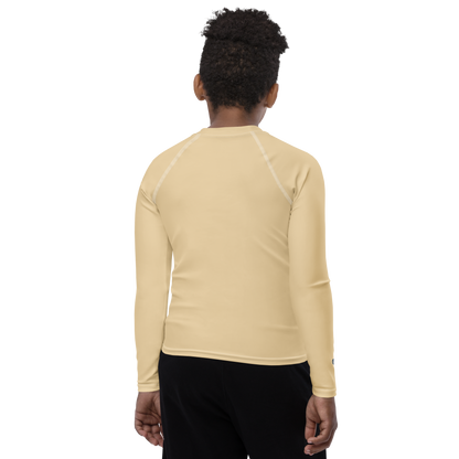 Michigan Upper Peninsula Rash Guard (w/ UP Outline) | Youth - Maple Color