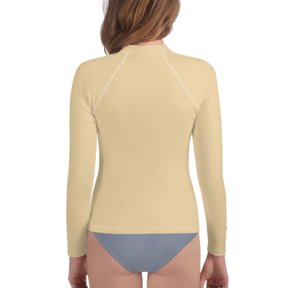 Michigan Upper Peninsula Rash Guard (w/ UP Outline) | Youth - Maple Color