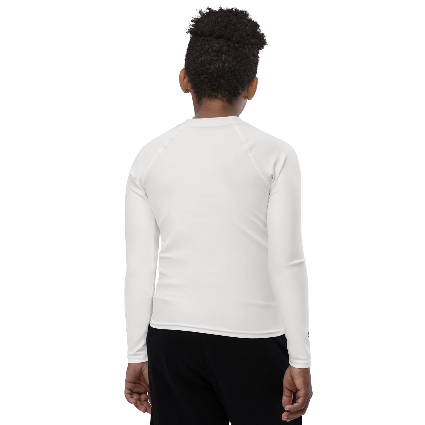 Michigan Upper Peninsula Rash Guard (w/ UP Outline) | Youth - Birch Bark White