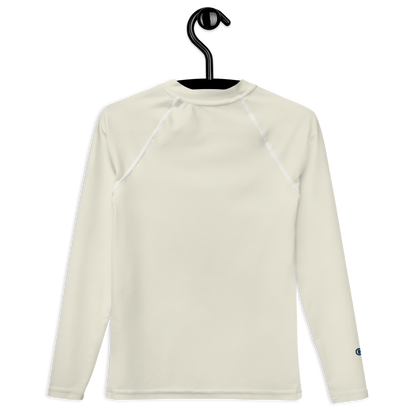 Michigan Upper Peninsula Rash Guard (w/ UP Outline) | Youth - Ivory White