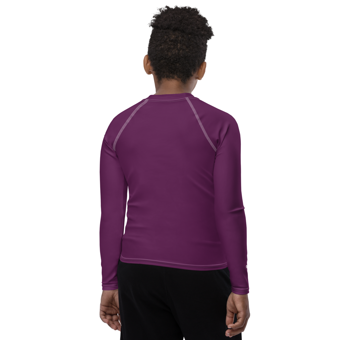 Michigan Upper Peninsula Rash Guard (w/ UP USA Flag) | Youth - Tyrian Purple