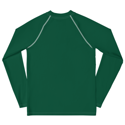 Michigan Upper Peninsula Rash Guard (w/ UP USA Flag) | Youth - Superior Green