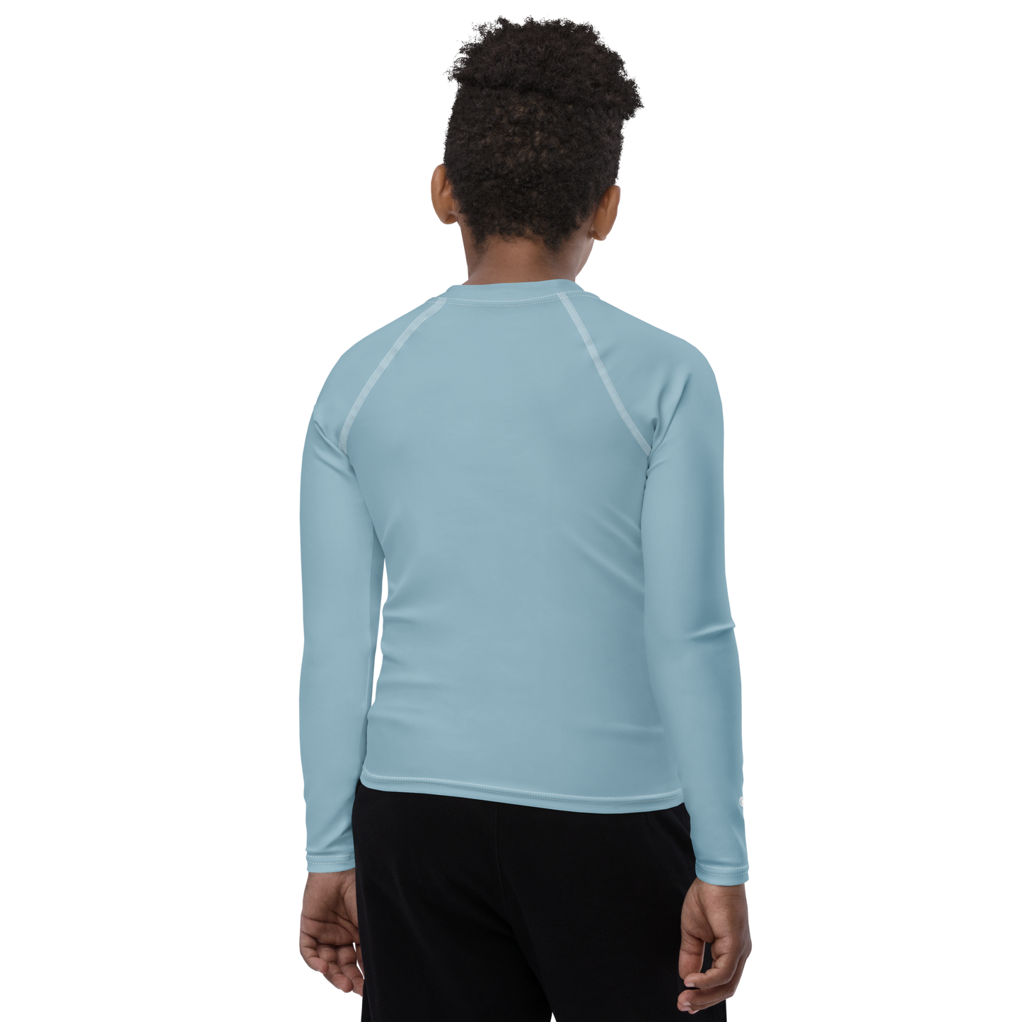 Michigan Upper Peninsula Rash Guard (w/ UP USA Flag) | Youth - Opal Blue