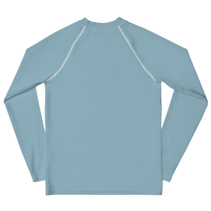 Michigan Upper Peninsula Rash Guard (w/ UP USA Flag) | Youth - Opal Blue