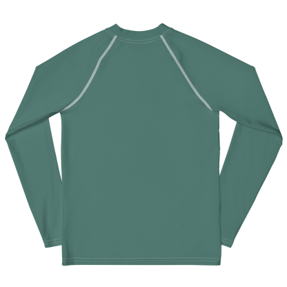 Michigan Upper Peninsula Rash Guard (w/ UP USA Flag) | Youth - Copper Green