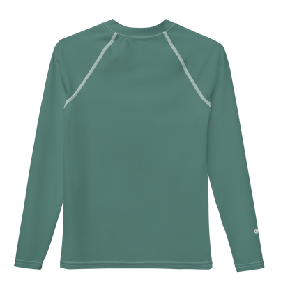 Michigan Upper Peninsula Rash Guard (w/ UP USA Flag) | Youth - Copper Green