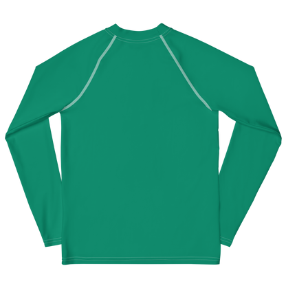 Michigan Upper Peninsula Rash Guard (w/ UP USA Flag) | Youth - Emerald Gren