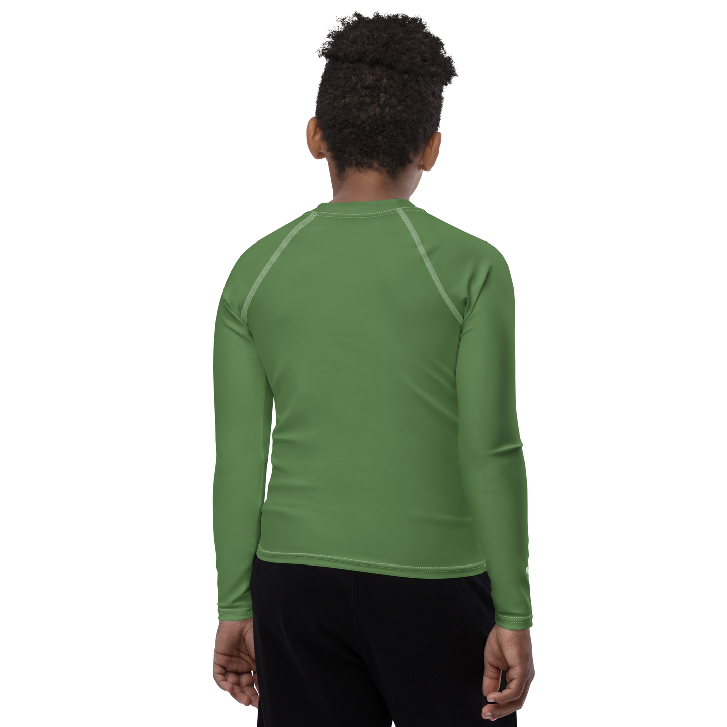 Michigan Upper Peninsula Rash Guard (w/ UP USA Flag) | Youth - Pine Green