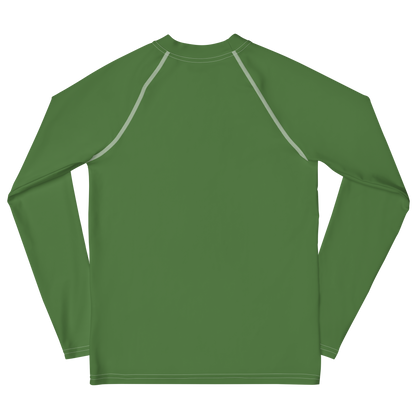 Michigan Upper Peninsula Rash Guard (w/ UP USA Flag) | Youth - Pine Green