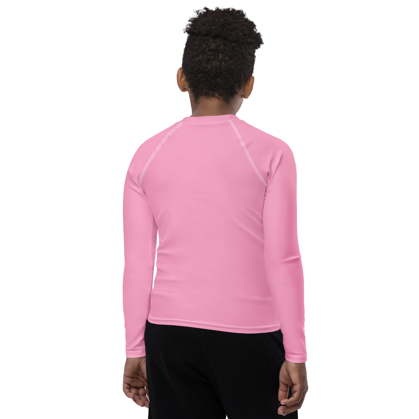 Michigan Upper Peninsula Rash Guard (w/ UP USA Flag) | Youth - Rhodochrosite Pink