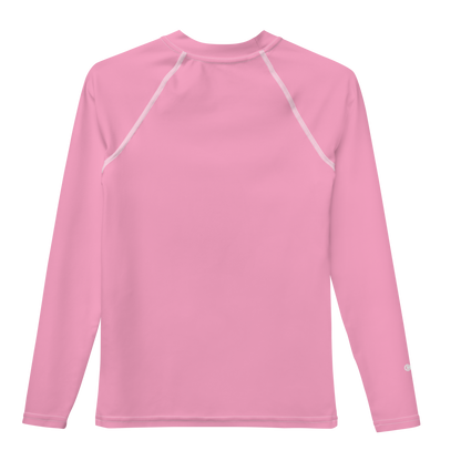 Michigan Upper Peninsula Rash Guard (w/ UP USA Flag) | Youth - Rhodochrosite Pink