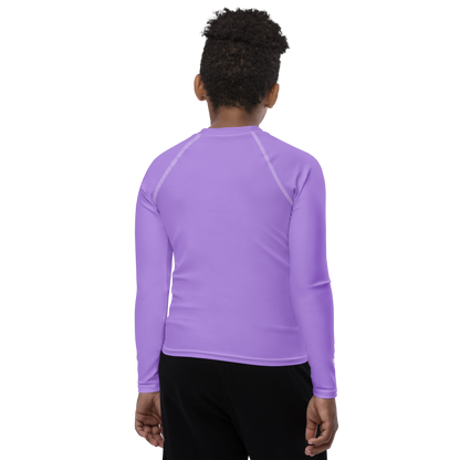 Michigan Upper Peninsula Rash Guard (w/ UP USA Flag) | Youth - Lavender