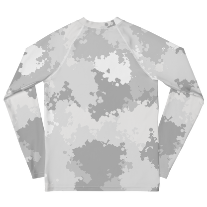 Michigan Upper Peninsula Rash Guard (w/ UP USA Flag) | Youth - Snow Camo