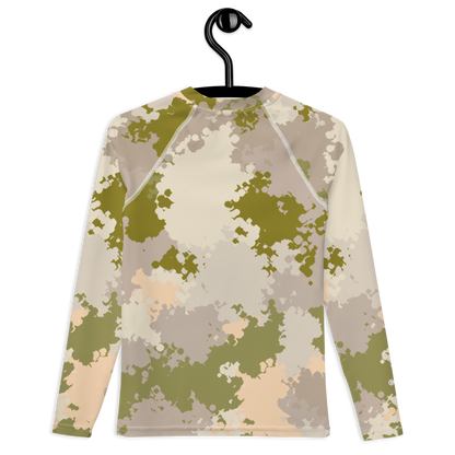 Michigan Upper Peninsula Rash Guard (w/ UP USA Flag) | Youth - Rosy Mound Camo