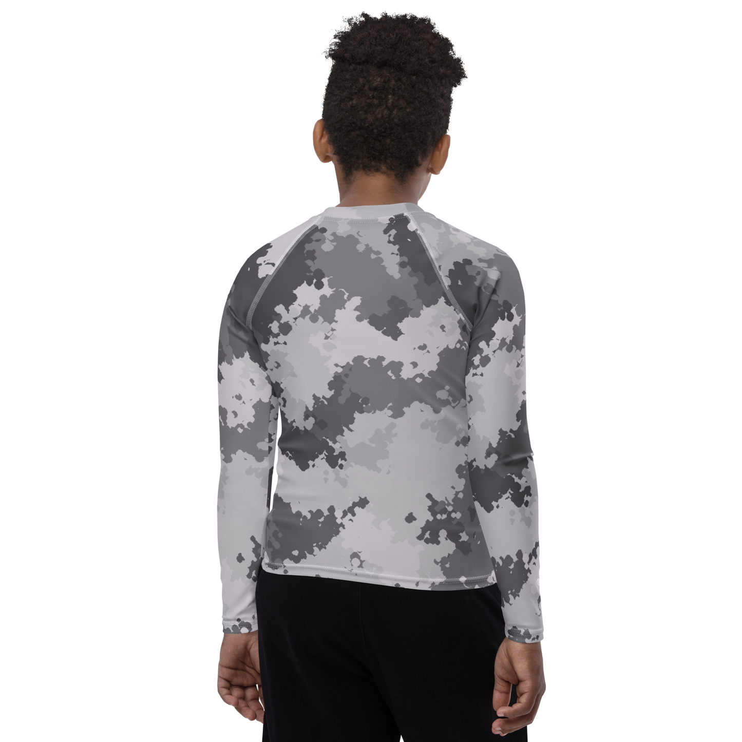 Michigan Upper Peninsula Rash Guard (w/ UP USA Flag) | Youth - Iron Ore Camo