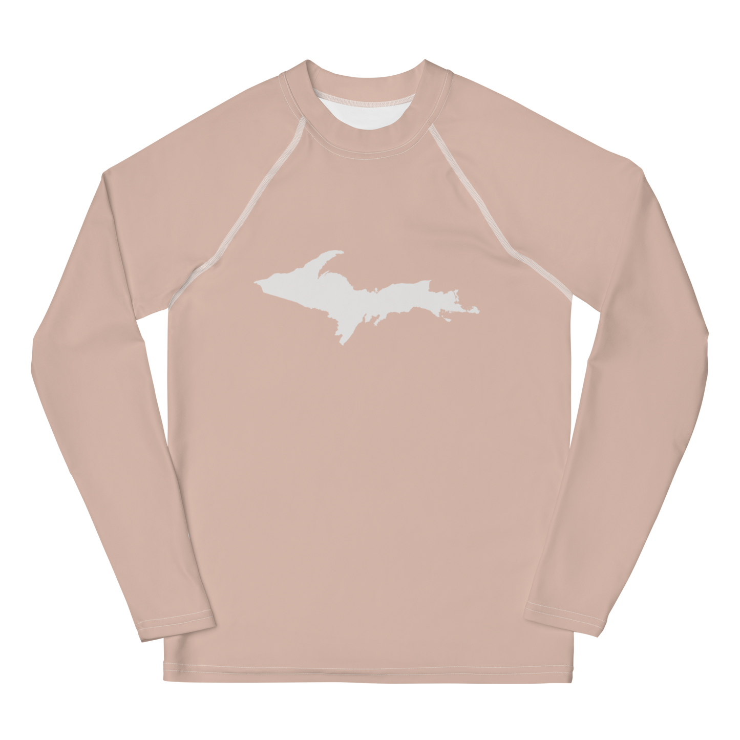 Michigan Upper Peninsula Rash Guard (w/ UP Outline) | Youth - Rose Gold