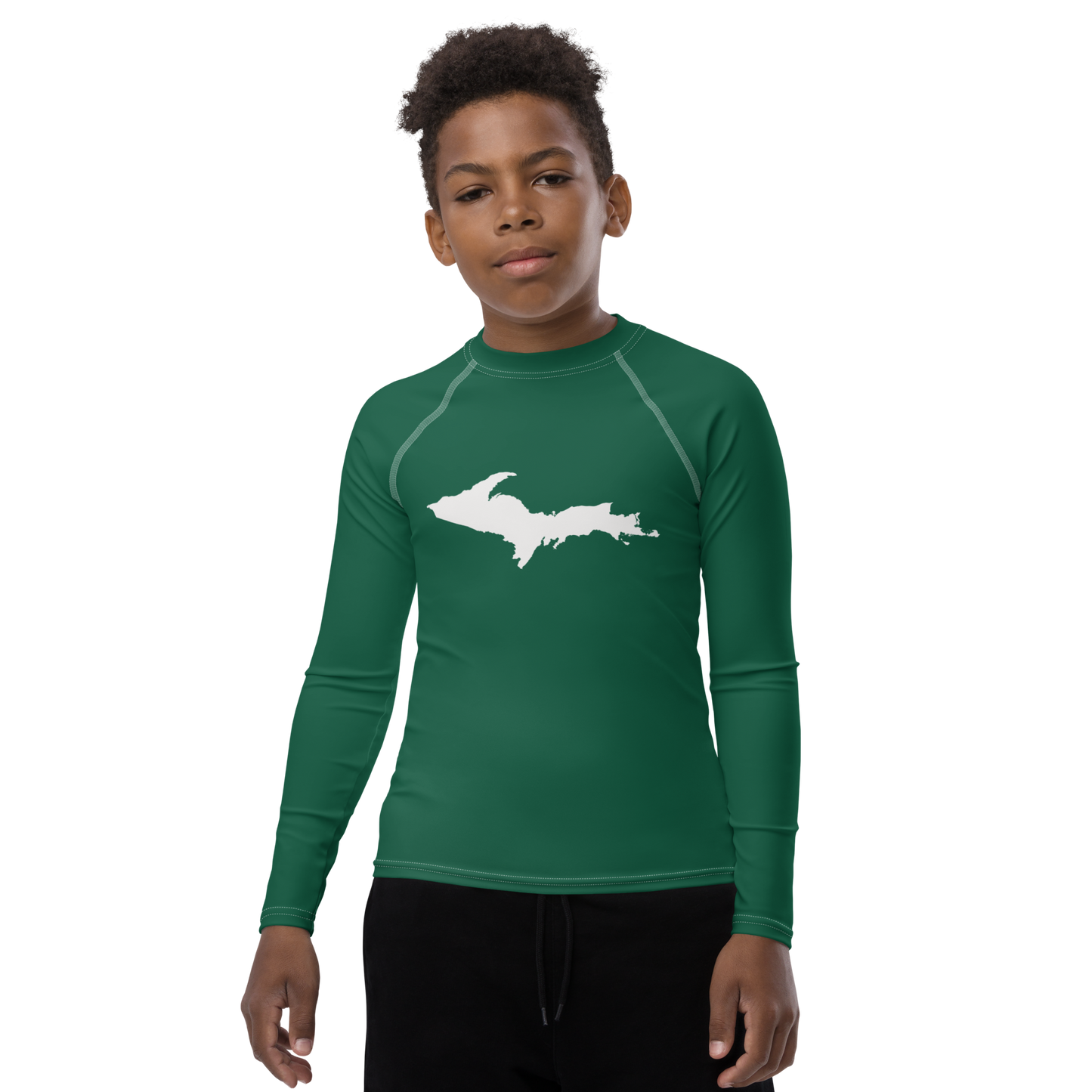 Michigan Upper Peninsula Rash Guard (w/ UP Outline) | Youth - Superior Gold