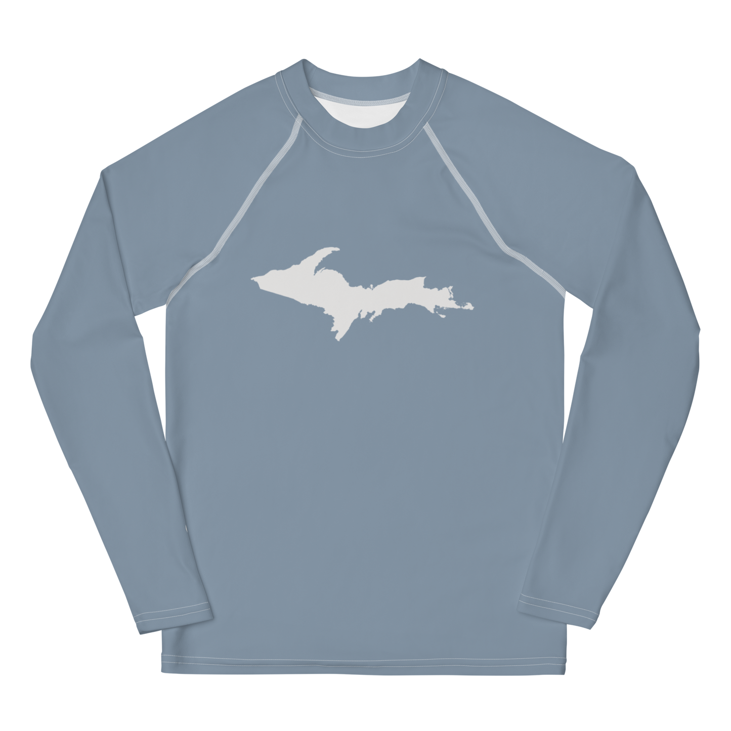 Michigan Upper Peninsula Rash Guard (w/ UP Outline) | Youth - B-24 Grey