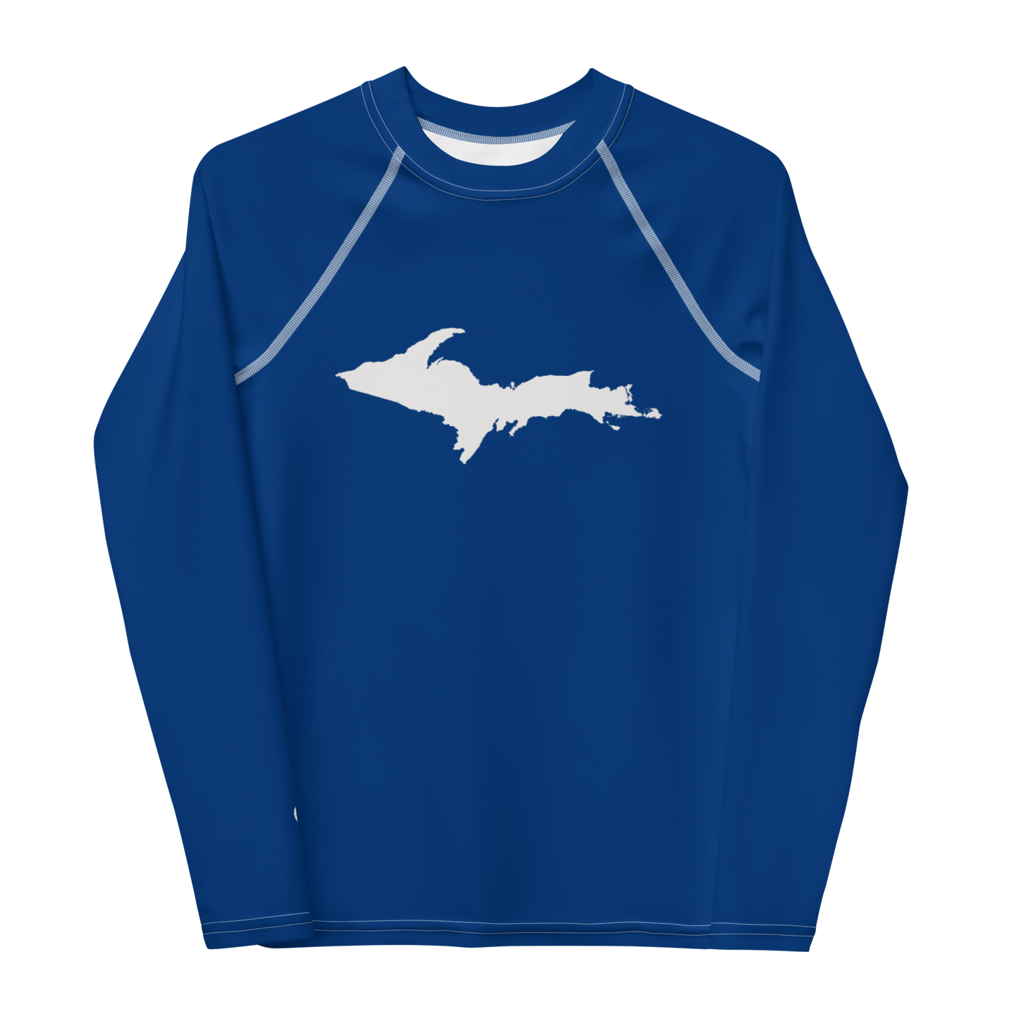 Michigan Upper Peninsula Rash Guard (w/ UP Outline) | Youth - Dearborn Blue