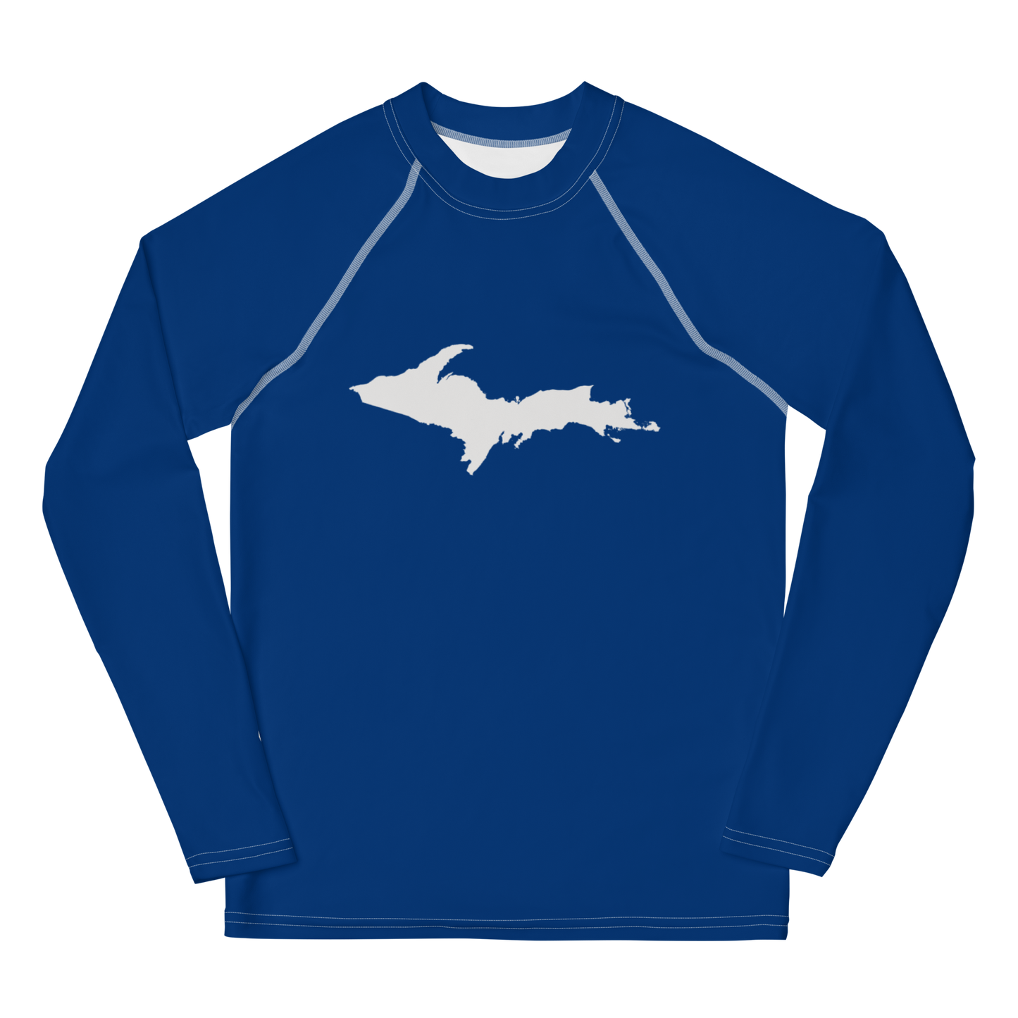 Michigan Upper Peninsula Rash Guard (w/ UP Outline) | Youth - Dearborn Blue