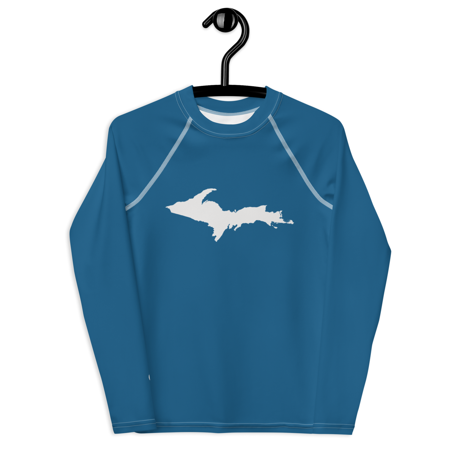 Michigan Upper Peninsula Rash Guard (w/ UP Outline) | Youth - Blueberry