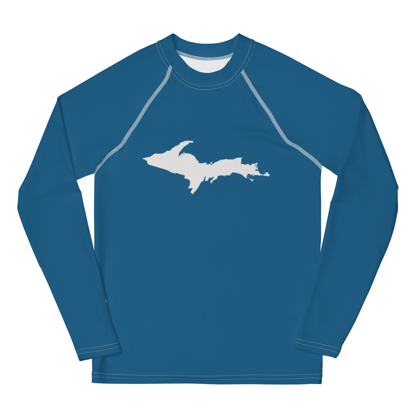 Michigan Upper Peninsula Rash Guard (w/ UP Outline) | Youth - Blueberry