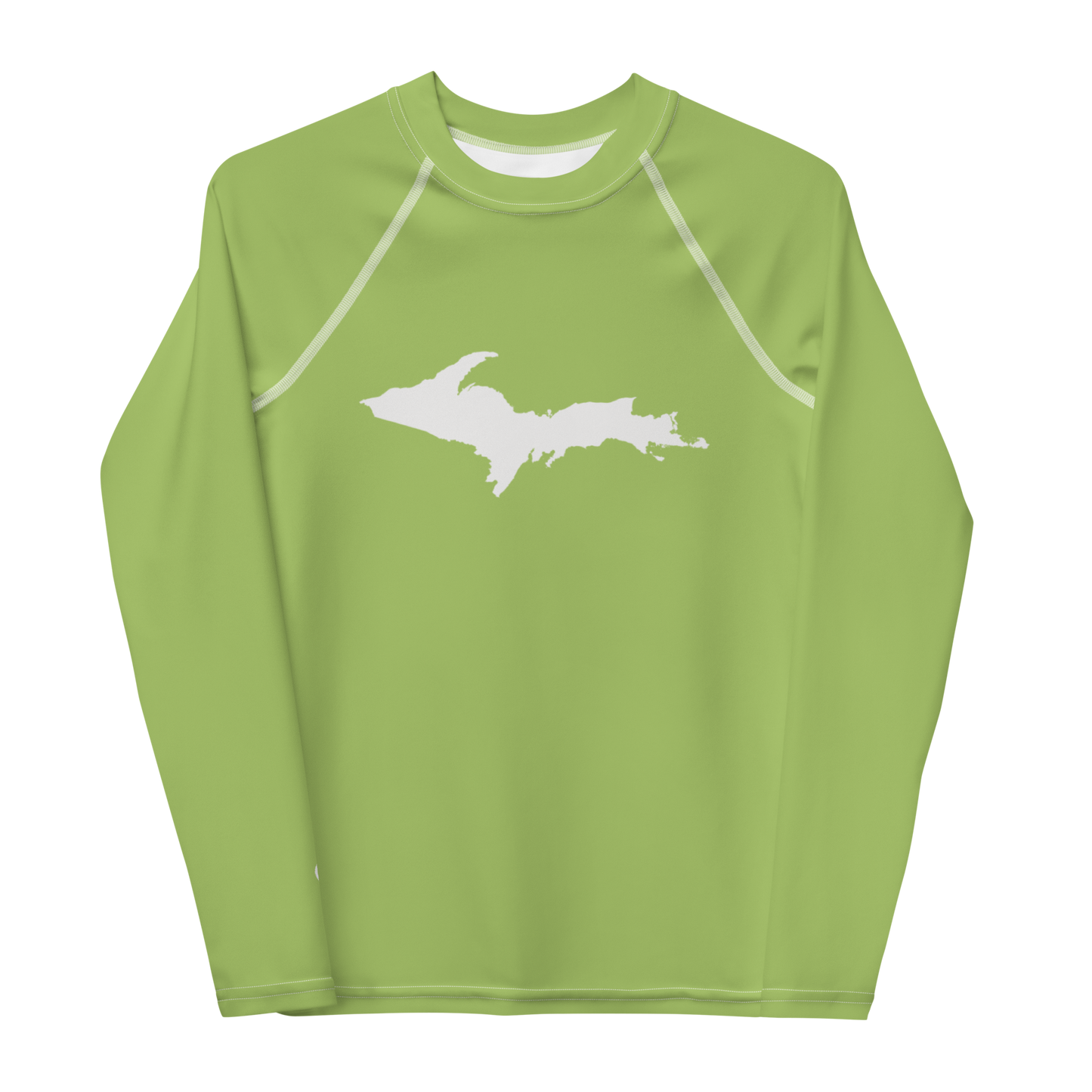 Michigan Upper Peninsula Rash Guard (w/ UP Outline) | Youth - Gooseberry Green