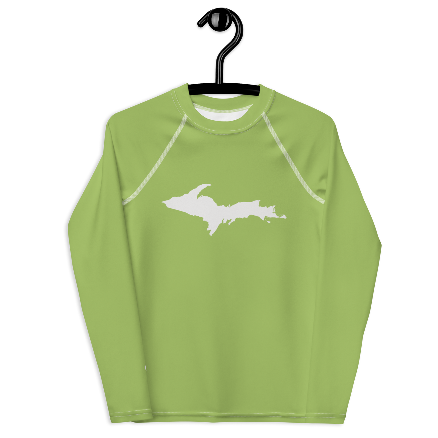 Michigan Upper Peninsula Rash Guard (w/ UP Outline) | Youth - Gooseberry Green