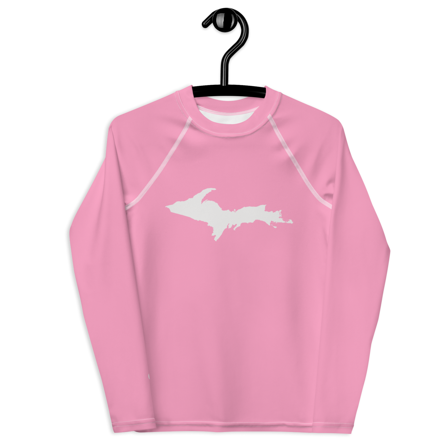 Michigan Upper Peninsula Rash Guard (w/ UP Outline) | Youth - '67 Caddie Pink