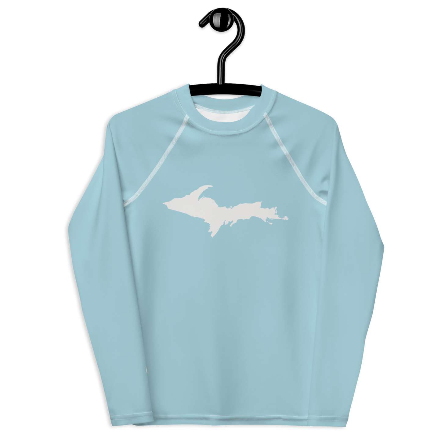 Michigan Upper Peninsula Rash Guard (w/ UP Outline) | Youth - '58 Caddie Blue