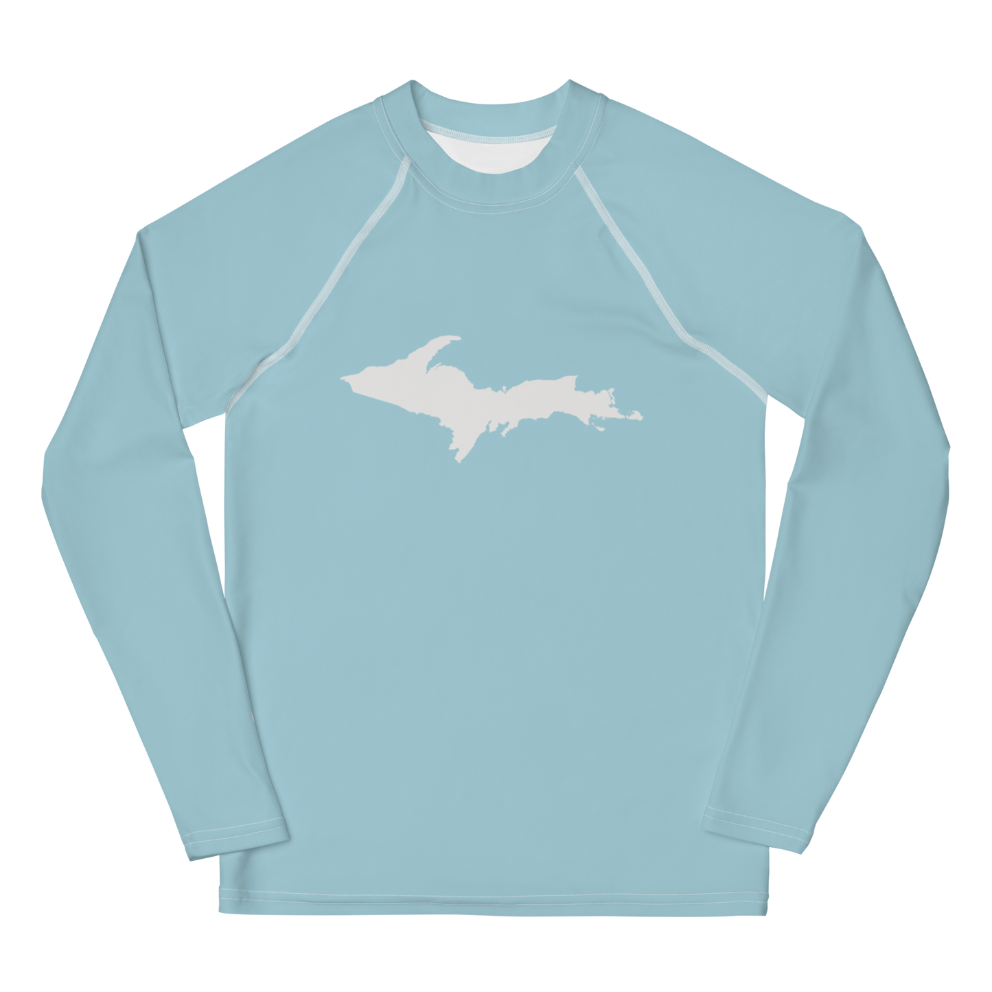 Michigan Upper Peninsula Rash Guard (w/ UP Outline) | Youth - '58 Caddie Blue