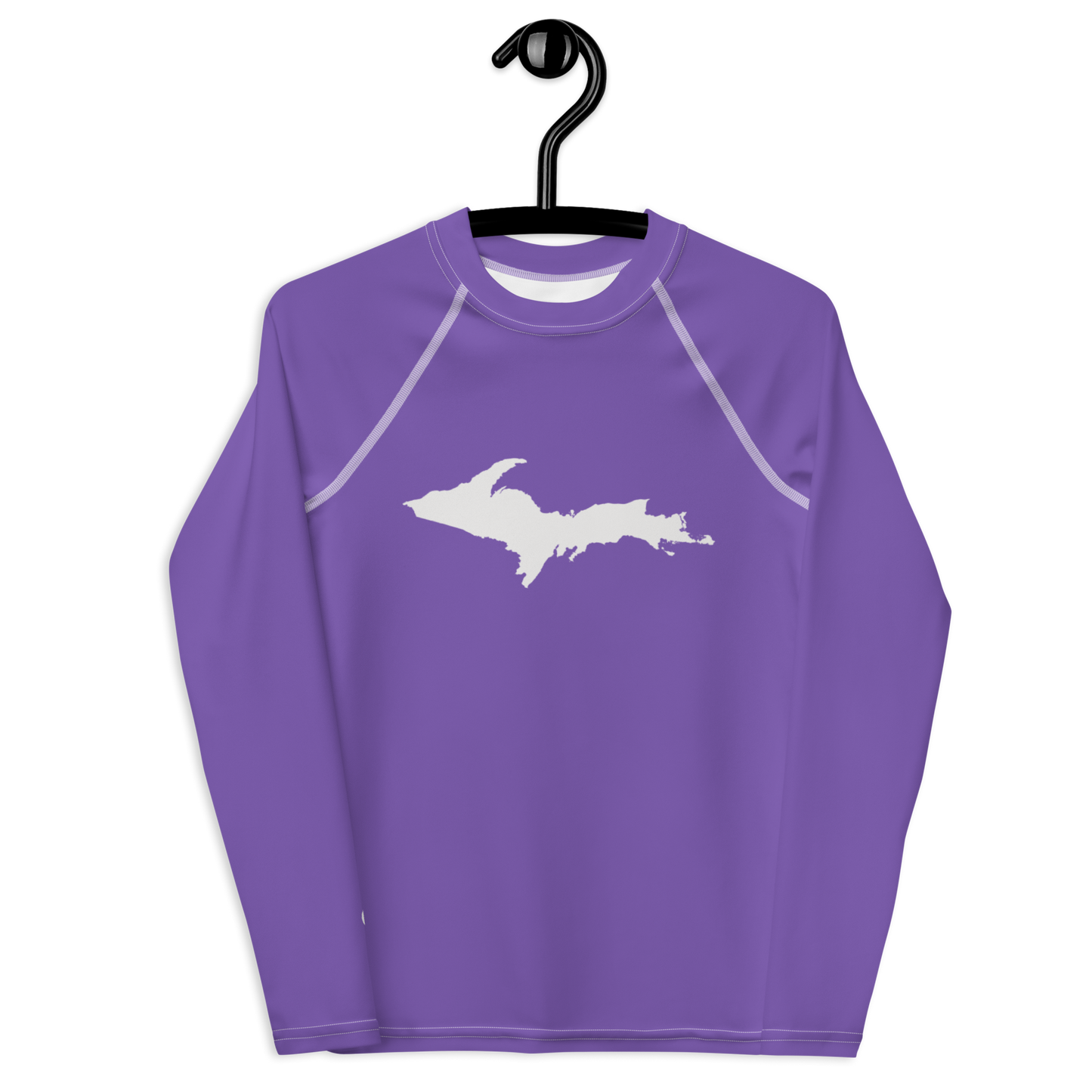 Michigan Upper Peninsula Rash Guard (w/ UP Outline) | Youth - Lake Iris