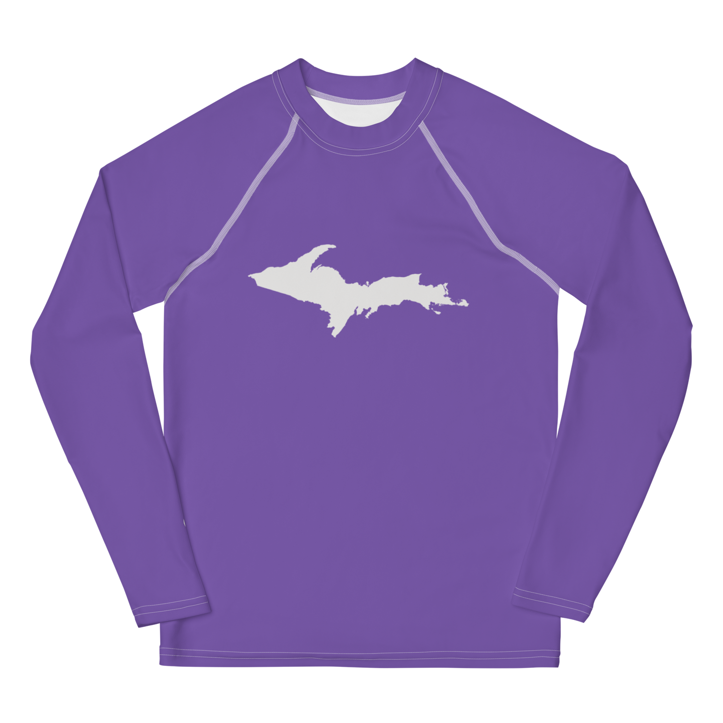 Michigan Upper Peninsula Rash Guard (w/ UP Outline) | Youth - Lake Iris